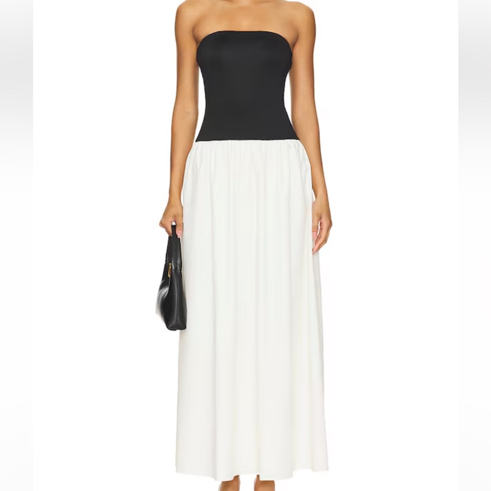 Vega Maxi Dress in Black & White